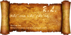 Rózsa Lóránt névjegykártya